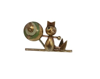 Signed Industria Argentina Super Cute Figural Brooch (A3731)