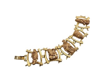 Vintage Unsigned Colco Asian Bracelet (A9283)