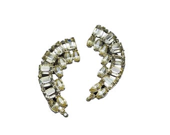 Vintage Blingy Rhinestone Ear Climbing Earrings (A1621)