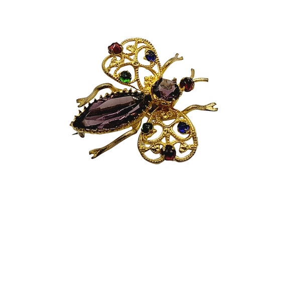 ヴィンテージチェコフィリグリー宝石虫ブローチ（A429） - Etsy 日本