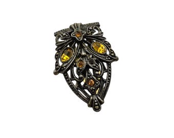 Vintage Jeweled Dress Clip (A8104)
