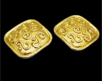Vintage 80s Edouard Rambaud Paris Statement Designer Earrings (A1128)