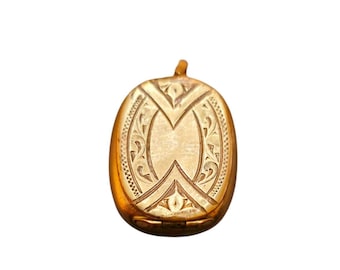 Antique Gold Filled Locket Or Pill Box (A8190)