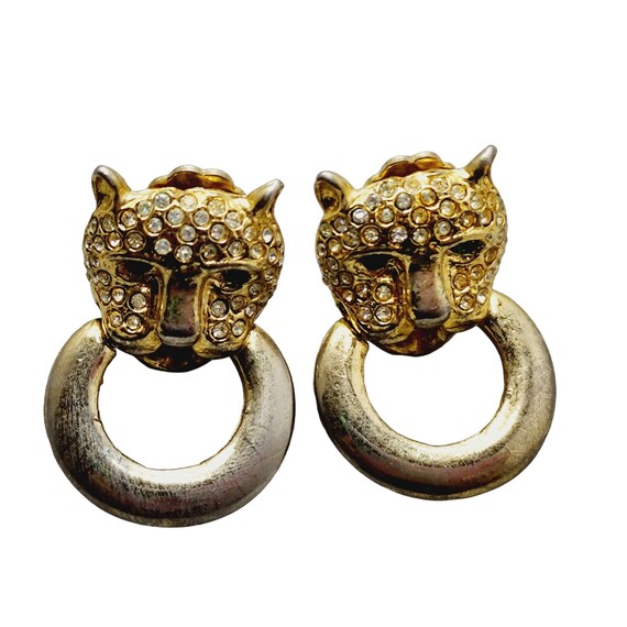 Rhinestone door knocker earrings deals