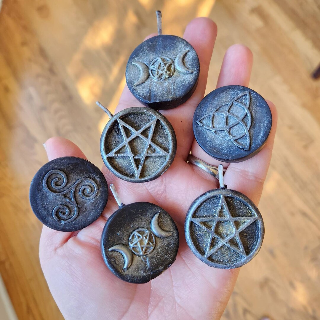 Black Tealight Beeswax Ritual Candles Etsy