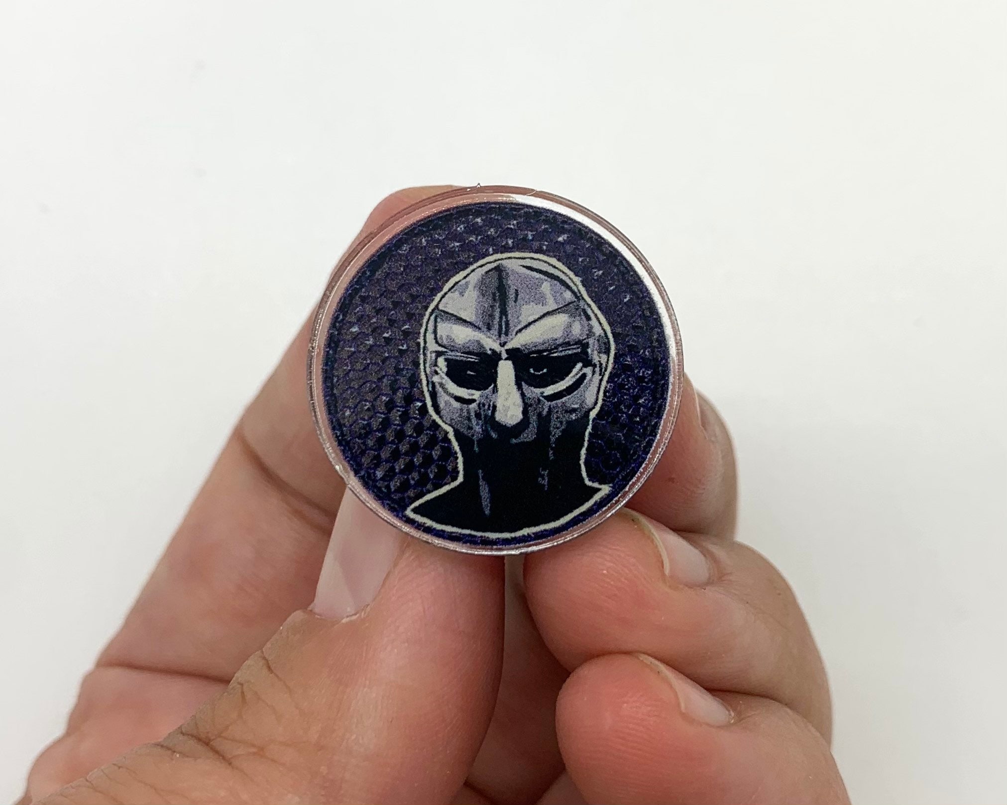 Tiny Acrylic Lapel Pin MF DOOM Daniel Dumile 1 Etsy
