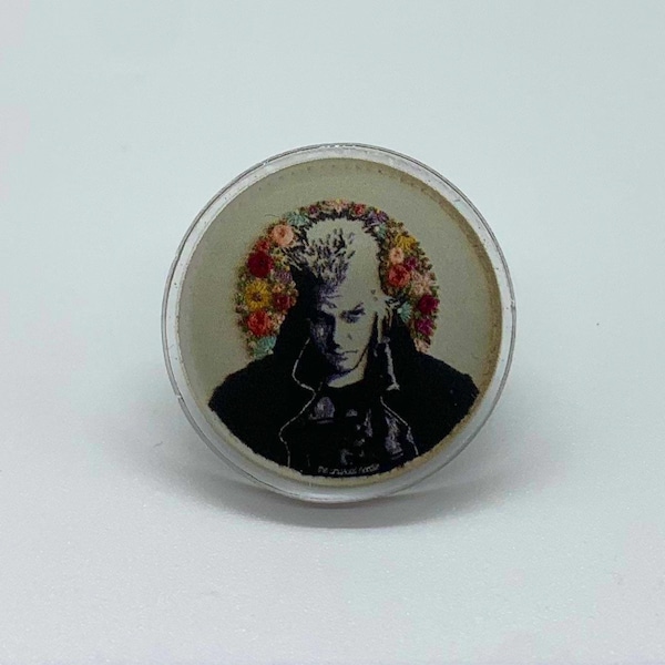 Tiny Acrylic Lapel Pin - Kiefer Sutherland (Lost Boys) - 1" diameter (Pin for lapel of jacket, shirt, backpack, purse, etc.)