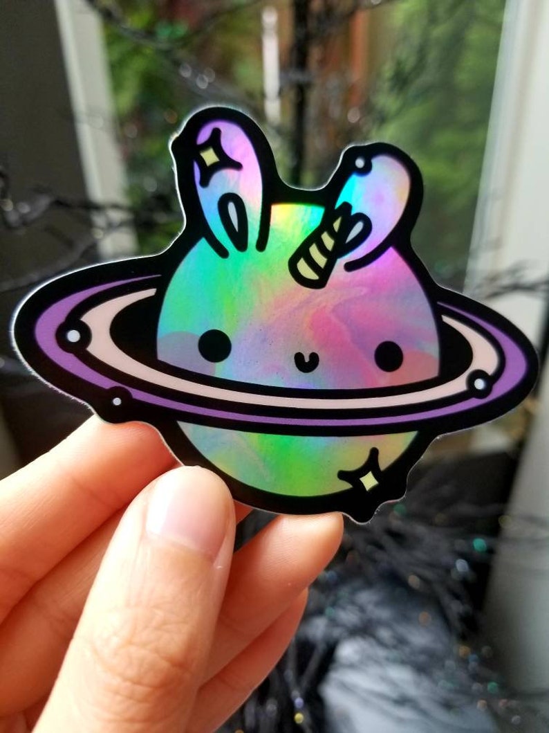 Holographic Satunibun Sticker - Etsy