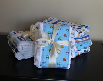 Cotton Burp Cloths Set of 2, Stylish Print Fabrics