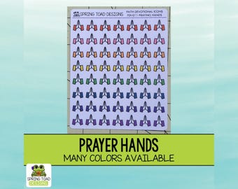 Prayer Hands Faith Devotional Stickers: Bible Journaling Decals