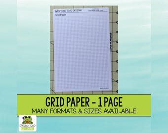 Grid Paper Sticker Sheet: Planner Journal Page