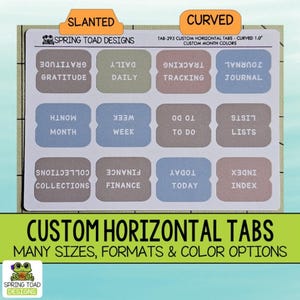 Custom Horizontal Tabs: Laminated & Perforated, Curved or Slanted