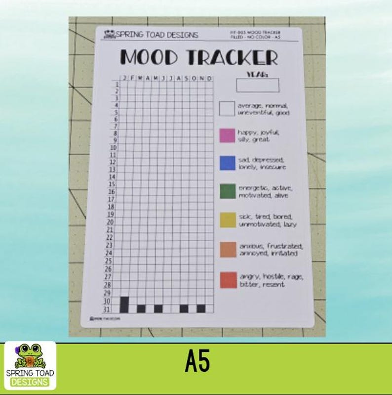 Mood Tracker Sticker Sheet - Etsy