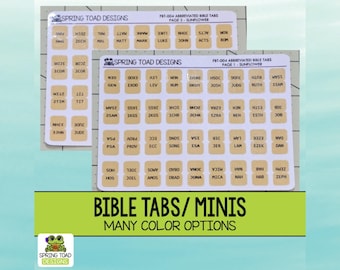 Abbreviated Mini Bible Tabs