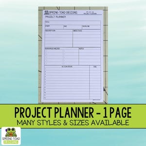 Project Planner Sticker Sheet: Functional Matte Planner Stickers