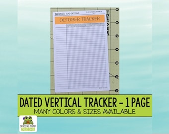 Dated Habit Tracker Sticker Sheet in Vertical