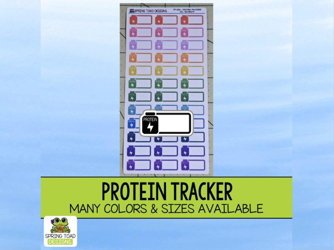 Protein Tracker Stickers: Fitness & Wellness Journal Labels - Etsy
