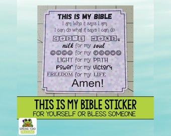 This Is My Bible Sticker. Many Sizes Available.