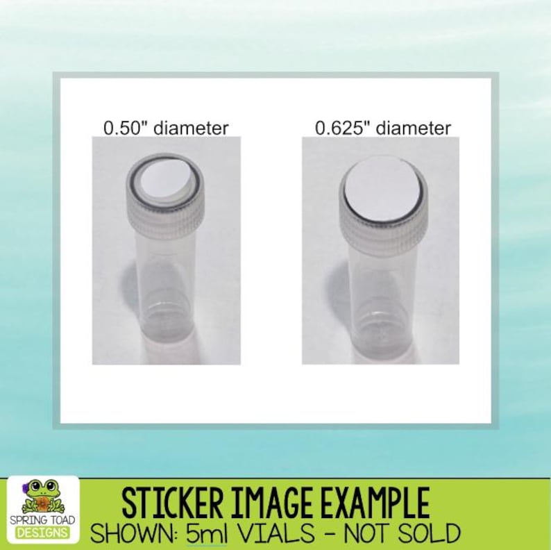 Sample Vial Dot Stickers - Two Sizes Options - Etsy