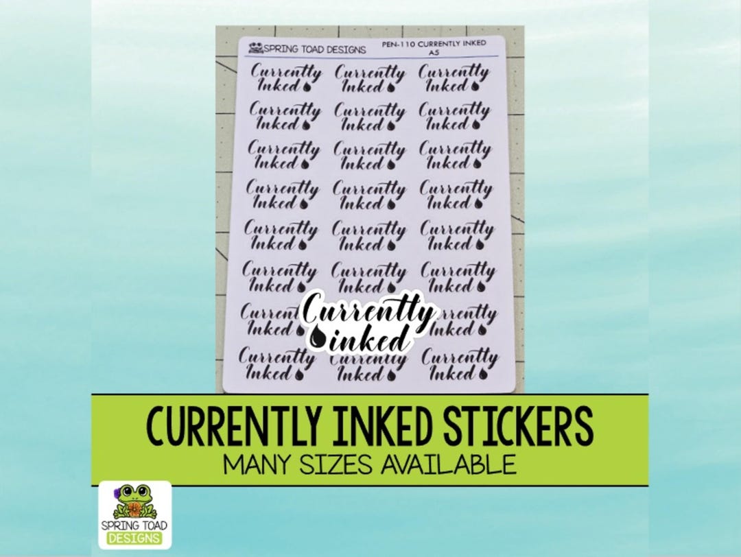 Currently Inked Stickers - Many Sizes Available - Etsy