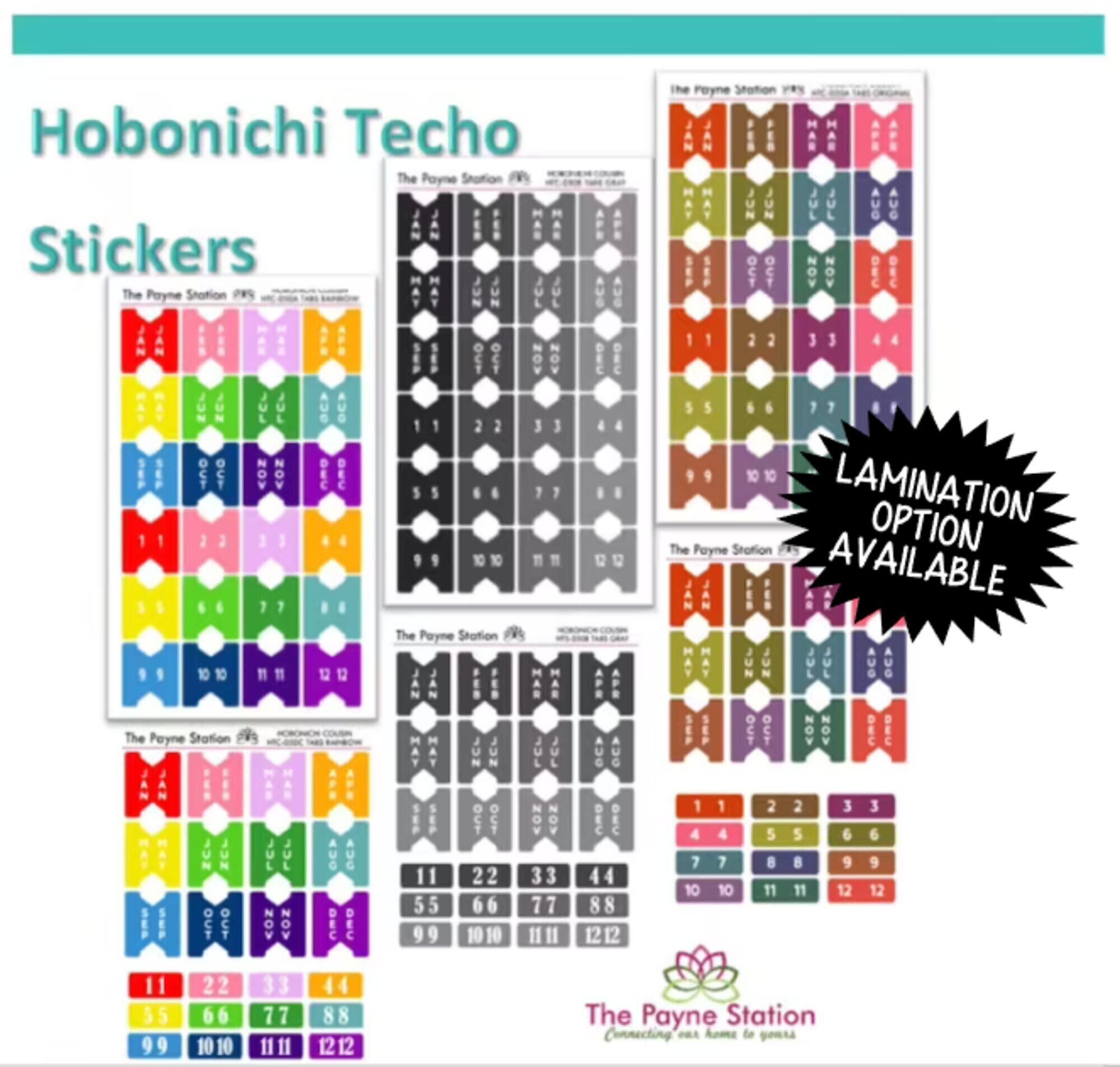 050 Hobonichi Techo Tabs for the A5 Cousin, A6 Planner and Weeks in O…