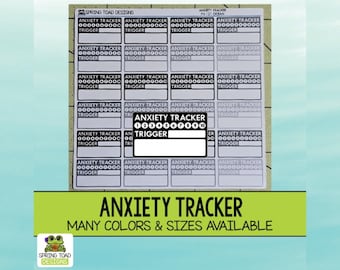 Anxiety Tracker Stickers: Health & Wellness Planner Stickers