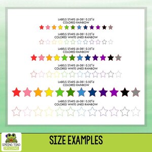 Colored Star Label Stickers in Different Sizes for Your Every Little ...