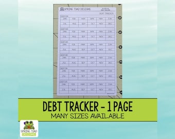 Debt Tracker Planner Sticker Sheet