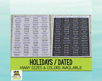 Holiday Planner Stickers: Dated