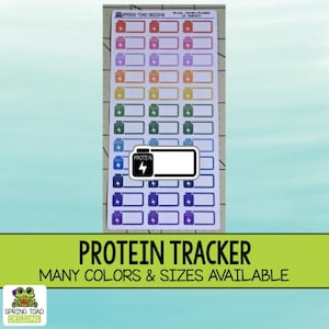 Protein Tracker Stickers: Fitness & Wellness Journal Labels