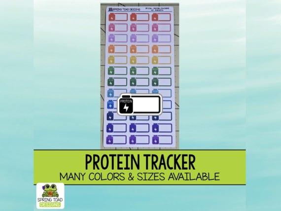 Protein Tracker Stickers: Fitness & Wellness Journal Labels