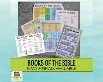 Books of the Bible stickers for your Devotional and Biblical Studies. Many Different Formats Available.