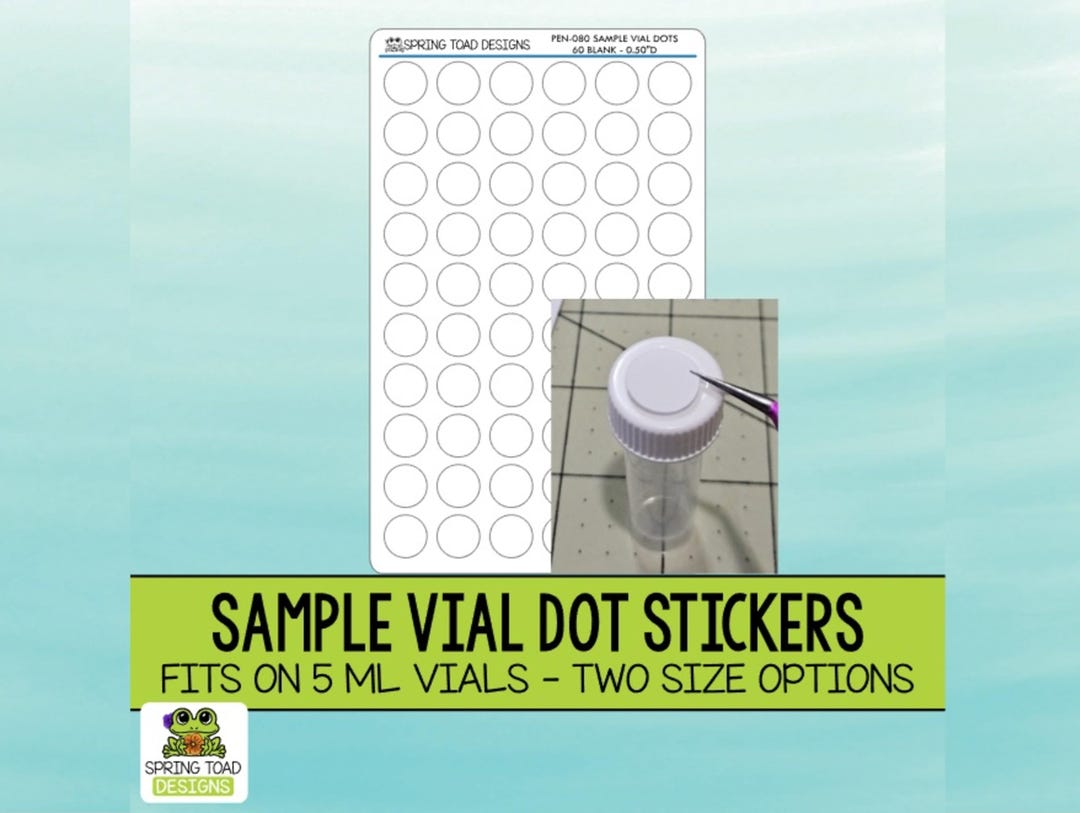 Sample Vial Dot Stickers - Two Sizes Options - Etsy