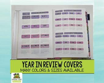 Year in Review Stickers: Hobonichi Techo Planning