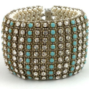 Beading4perfectionists:  Garbo's cuff bracelet ADVANCED BEADING pattern tutorial PDF file