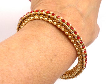 Beading4perfectionists:  "No loose ends" bracelet beading pattern tutorial PDF file