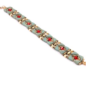 Beading4perfectionists: Handledning för pärlmönster till Tango Deco-armband i PDF-format