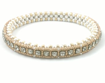 Beading4perfectionists: Giffany's bangle bracelet beading pattern tutorial PDF file