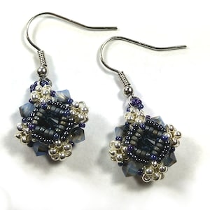 Beading4perfectionists: Delicata earrings beading pattern tutorial PDF file
