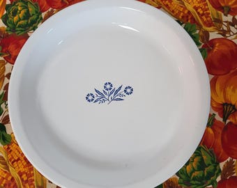 Vintage Corning Ware Pie Plate: Blue Cornflower Casserole Dish