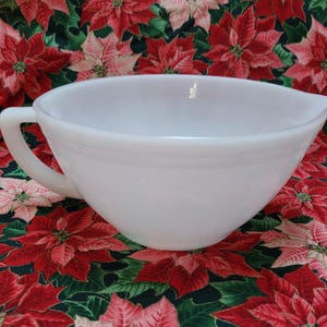 Federal Glass Batter Bowl White 8&quot; Mixing Bowl 1950s