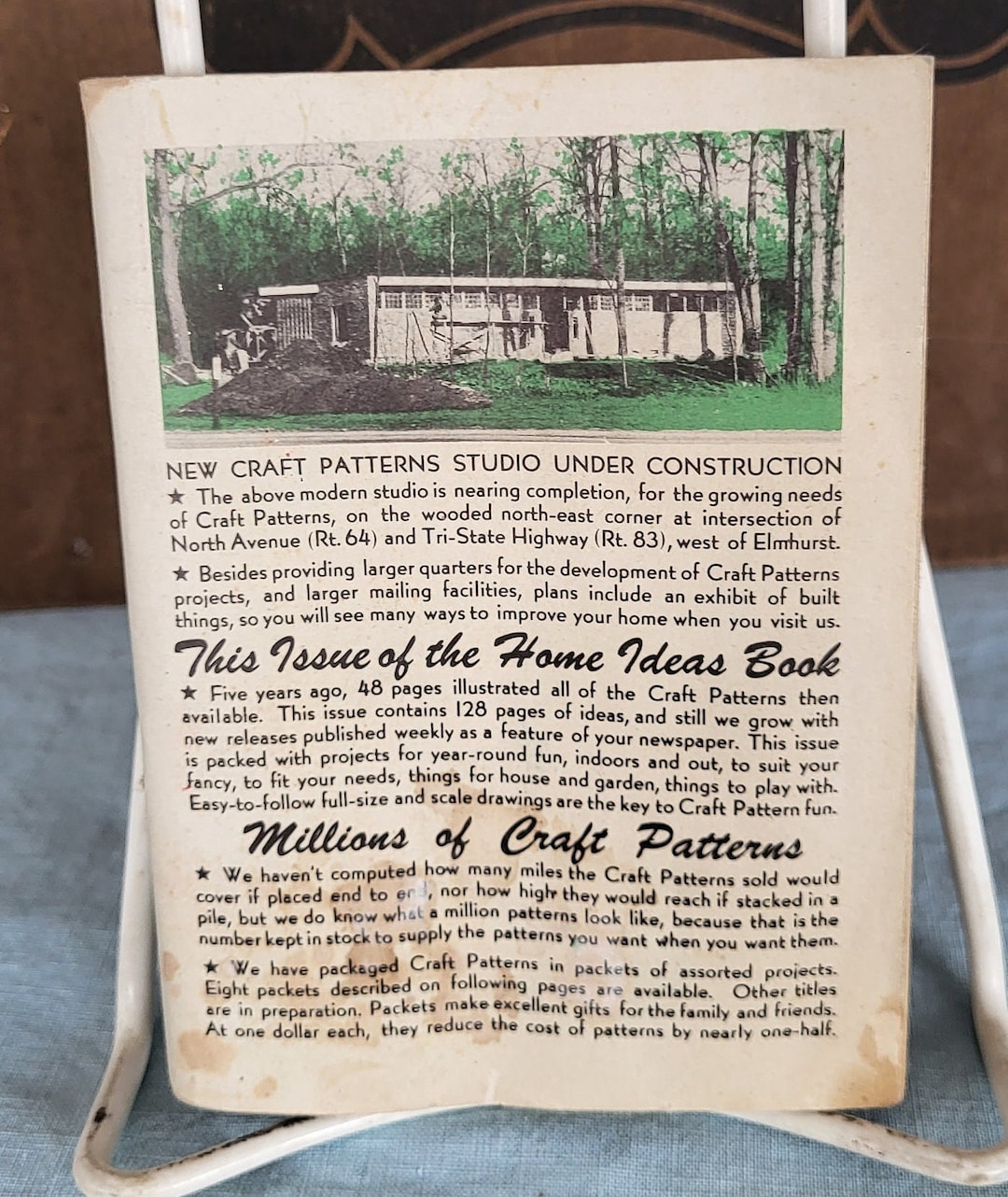 Vintage 1950s Craft Patterns Studio Catalog Elmhurst Illinois Home