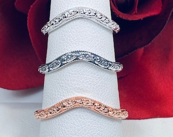 Gebogen bandring met bloemen / sterlingzilver en wit roségeel goud / eenvoudige dubbele bloem antieke vintage filigraan [op maat gemaakt] ontwerp#512