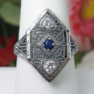 アクセサリー 1920s england sapphire silver ring 1920s england sapphire silver ring - メルカリ