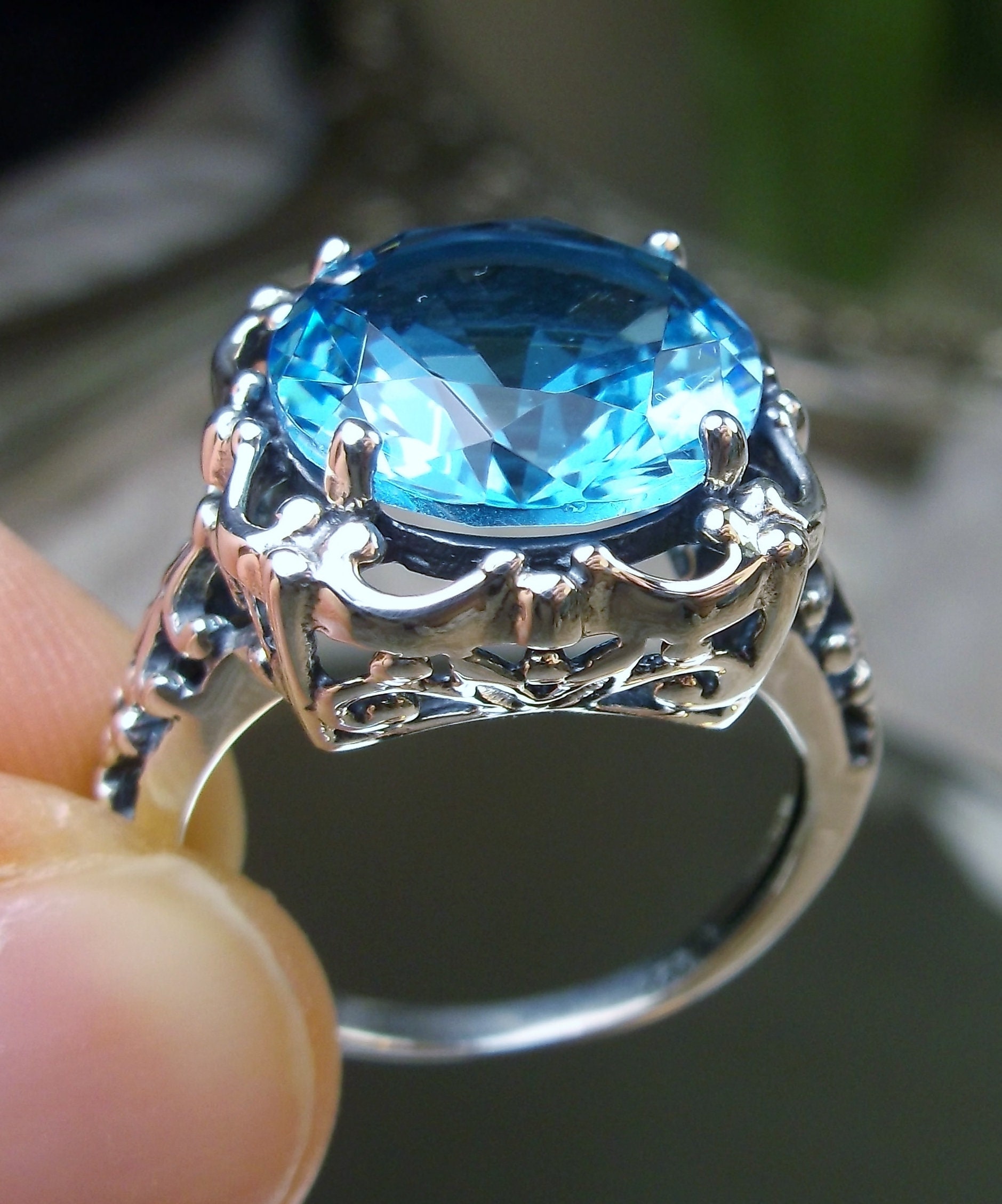 ブルートパーズリング ブルートパーズ リング 指輪 8.0ct SV925 トパーズ スカイブルー
