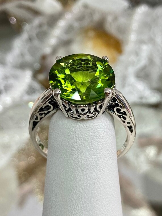Peridot sterling hotsell silver ring