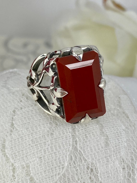 Silver shop bloodstone ring