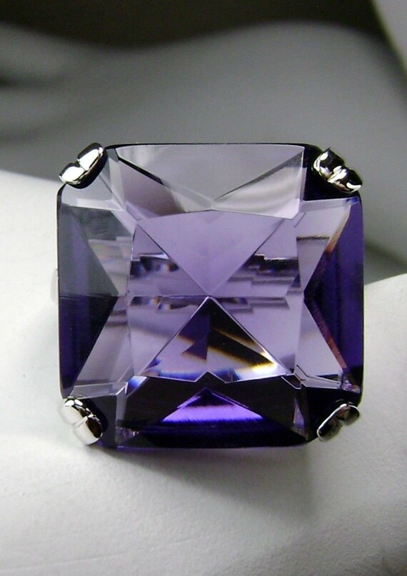 Etsy amethyst ring best sale
