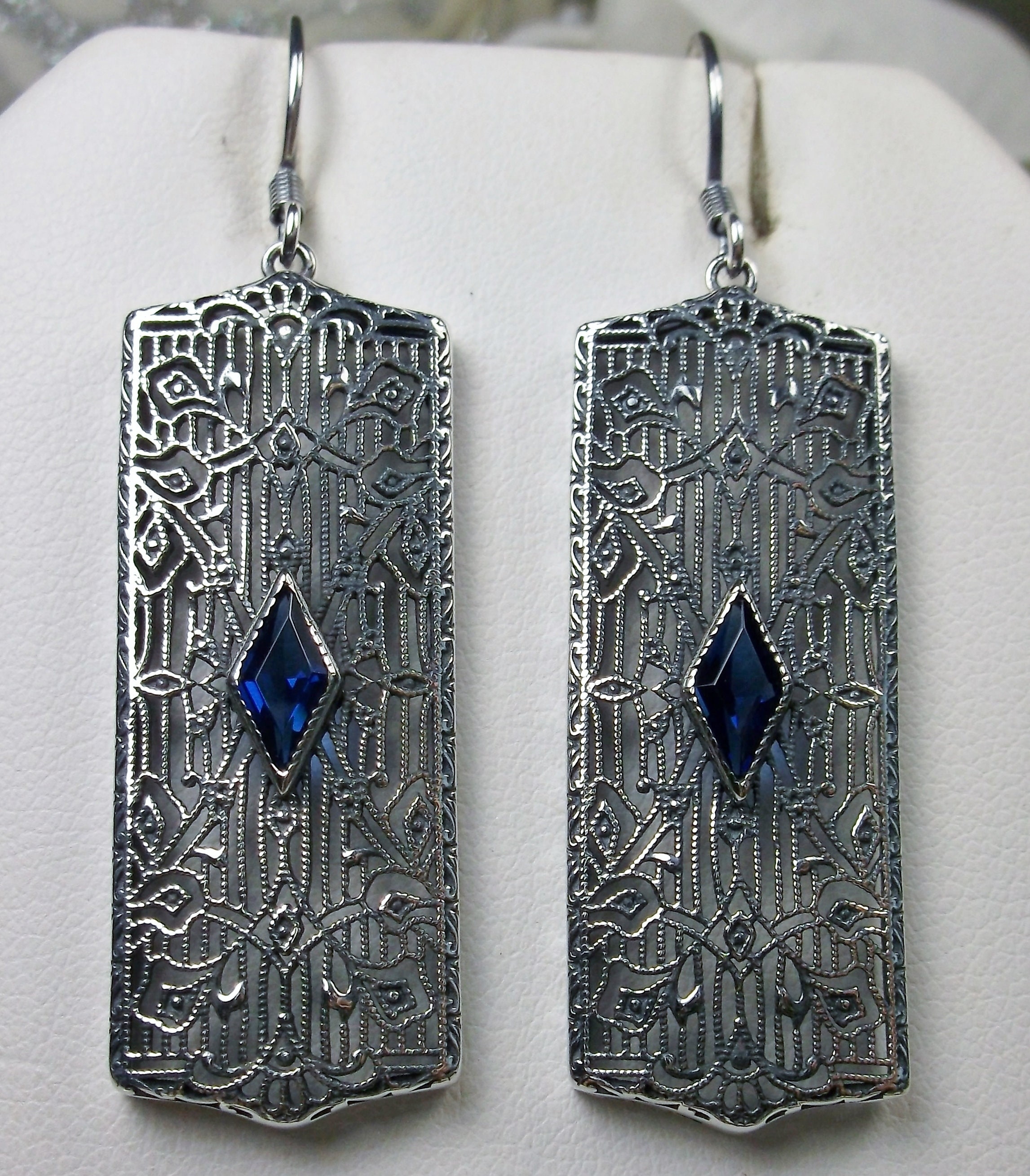 Delora - The Nevermore Earrings for Woman Sapphire And Sterling Silver Earrings Hyacinth main image 1