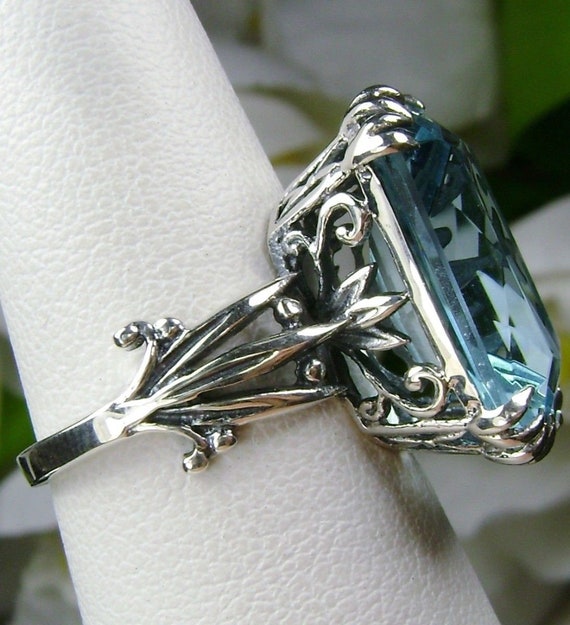 Simulated aquamarine hotsell ring